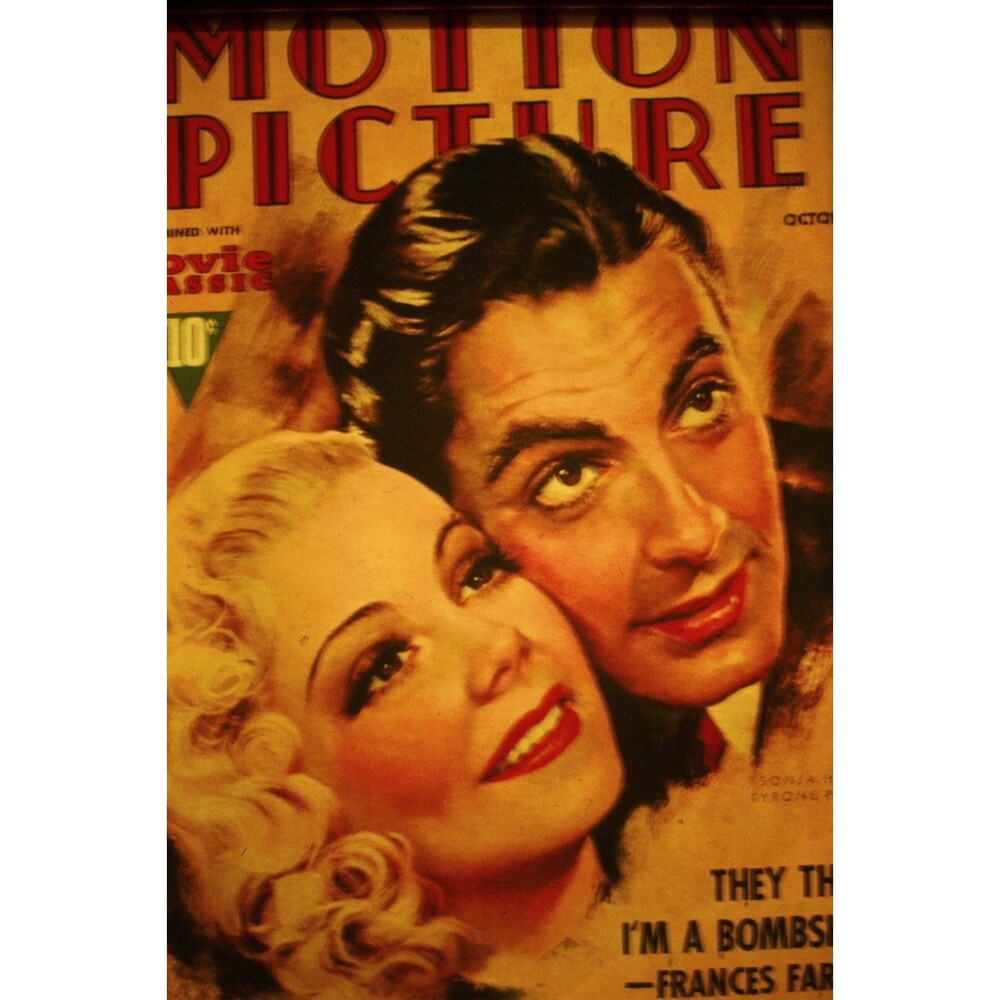 35mm Slide Motion Picture Magazine OCTOBER 1937 SONIA HENIE TYRONE POWER